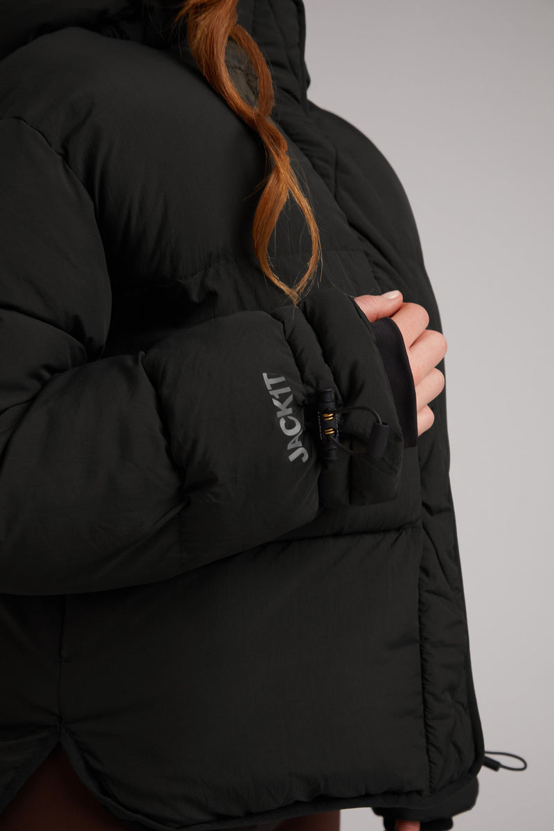 HELIO Cropped Duvet Puffer Jacket