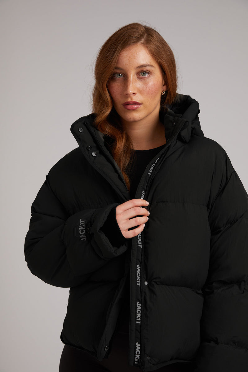 HELIO Cropped Duvet Puffer Jacket