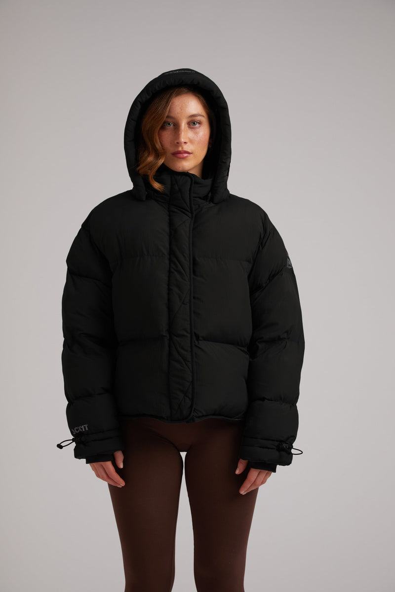HELIO Cropped Duvet Puffer Jacket