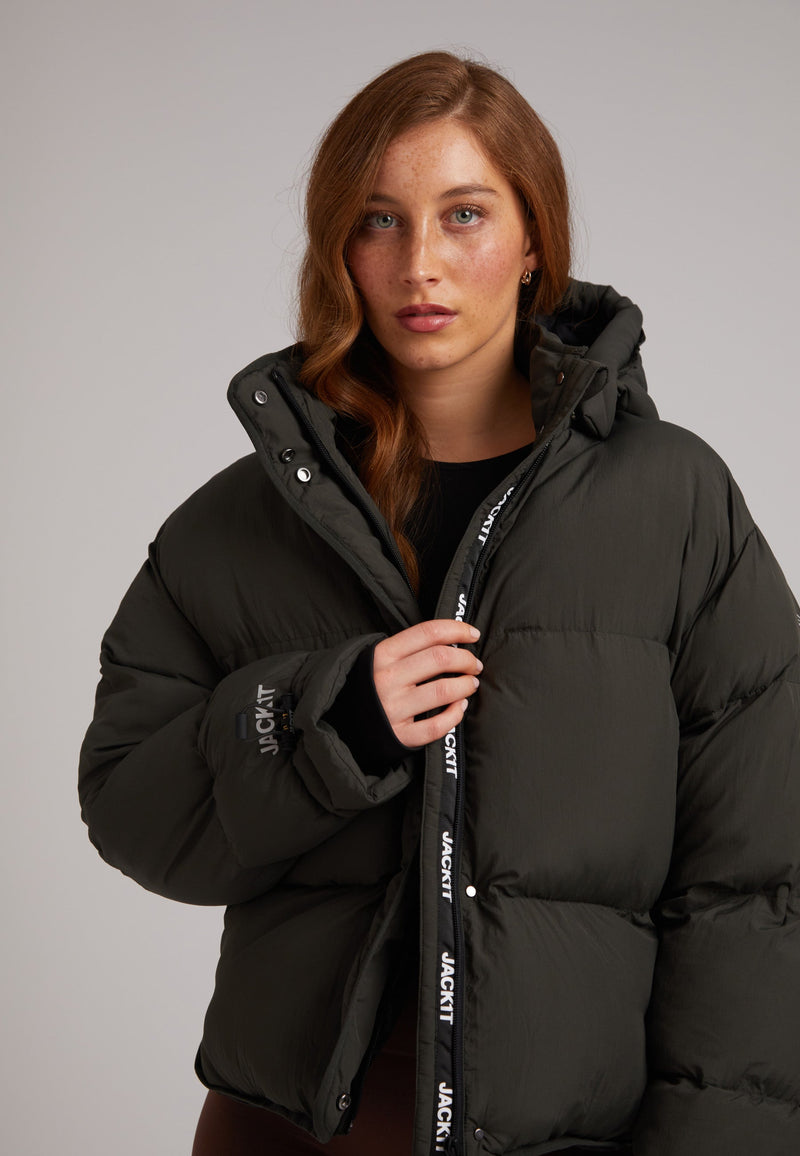 HELIO Cropped Duvet Puffer Jacket
